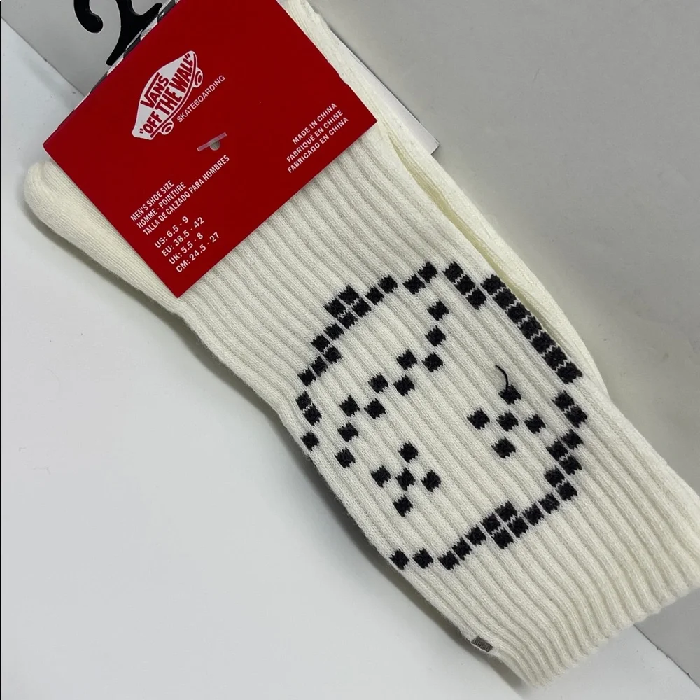 Vans Designer Logo Sport Skater Surfer Crew Cut Socks Vans Skate Clay (1 pair)